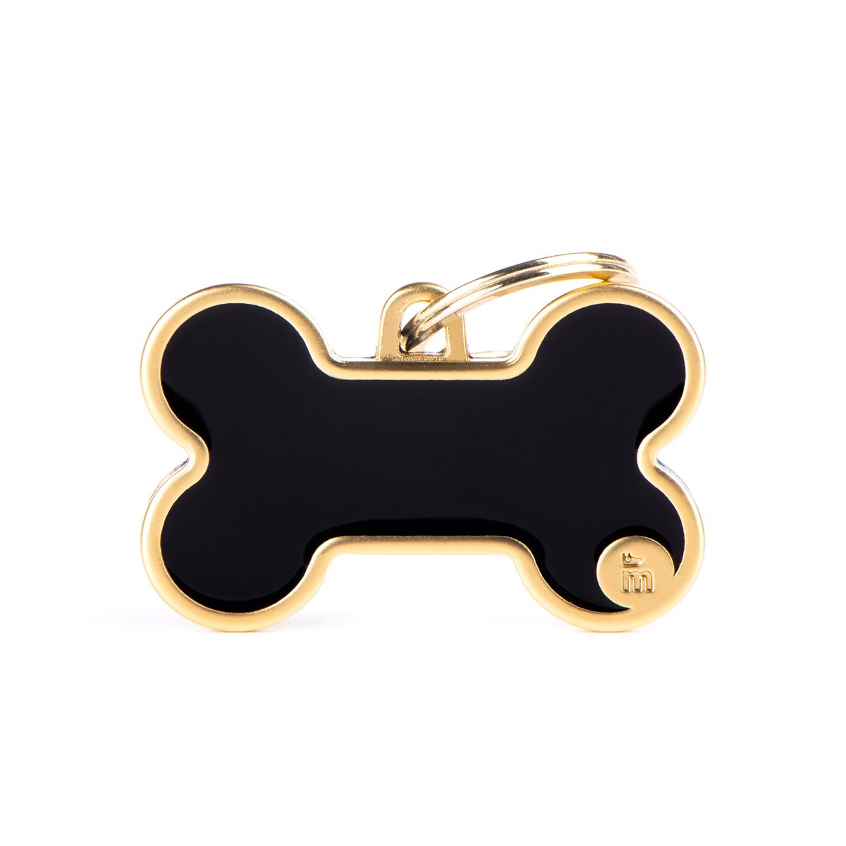 MyFamily Bone Logo ID Tag pour chiens en noir