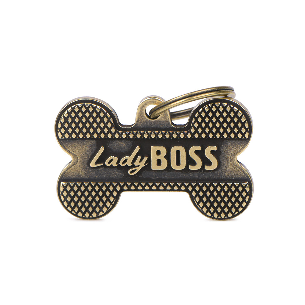 MyFamily Big Bone Bronx Lady Boss ID Tag pour chiens