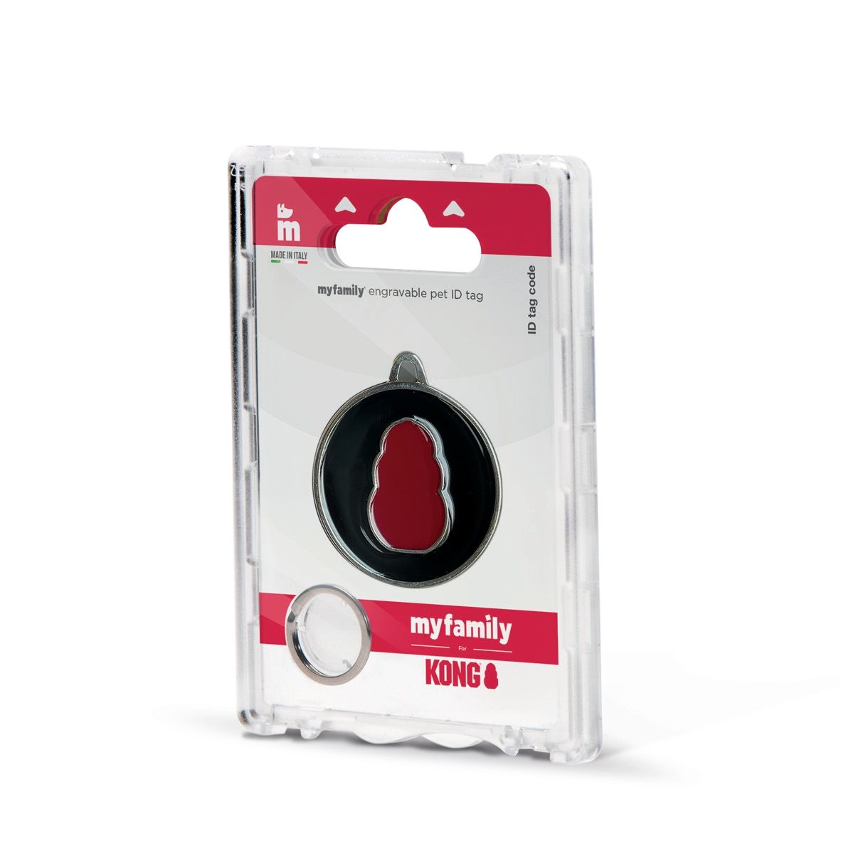 MyFamily Kong Classic ID Tag noir​/​rouge pour chiens