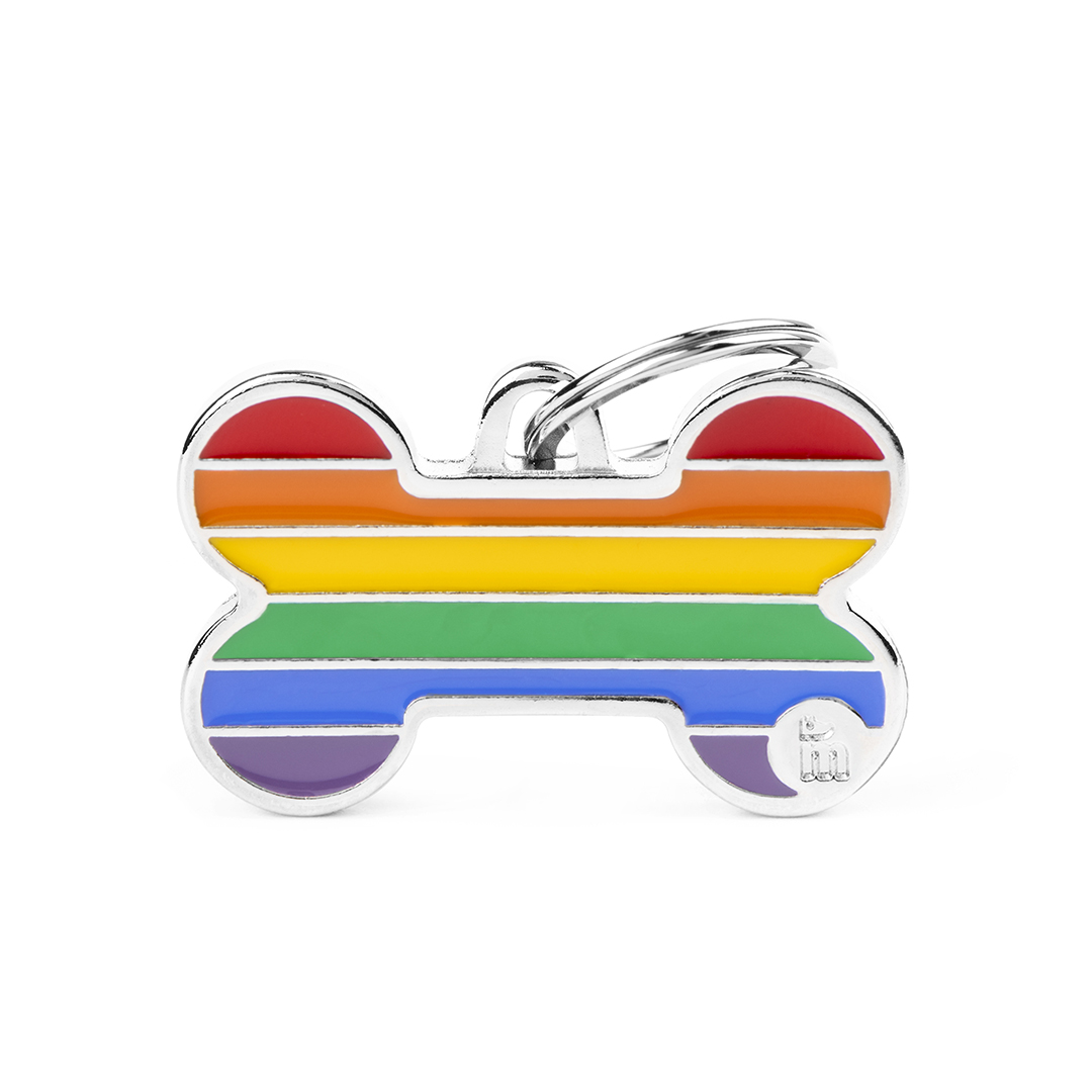 MyFamily Bone Rainbow ID-Tag pour chiens