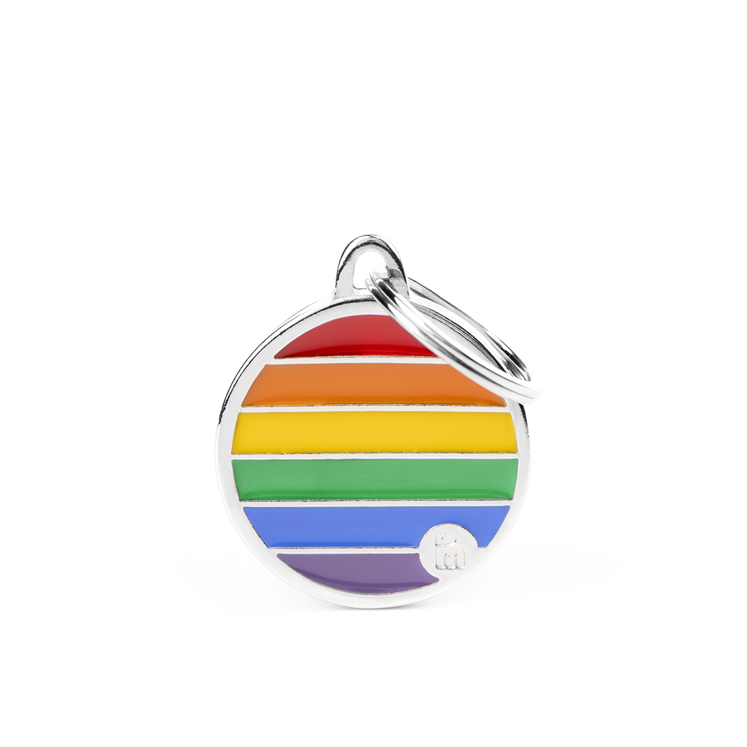 MyFamily Circle Rainbow ID-Tag pour chiens