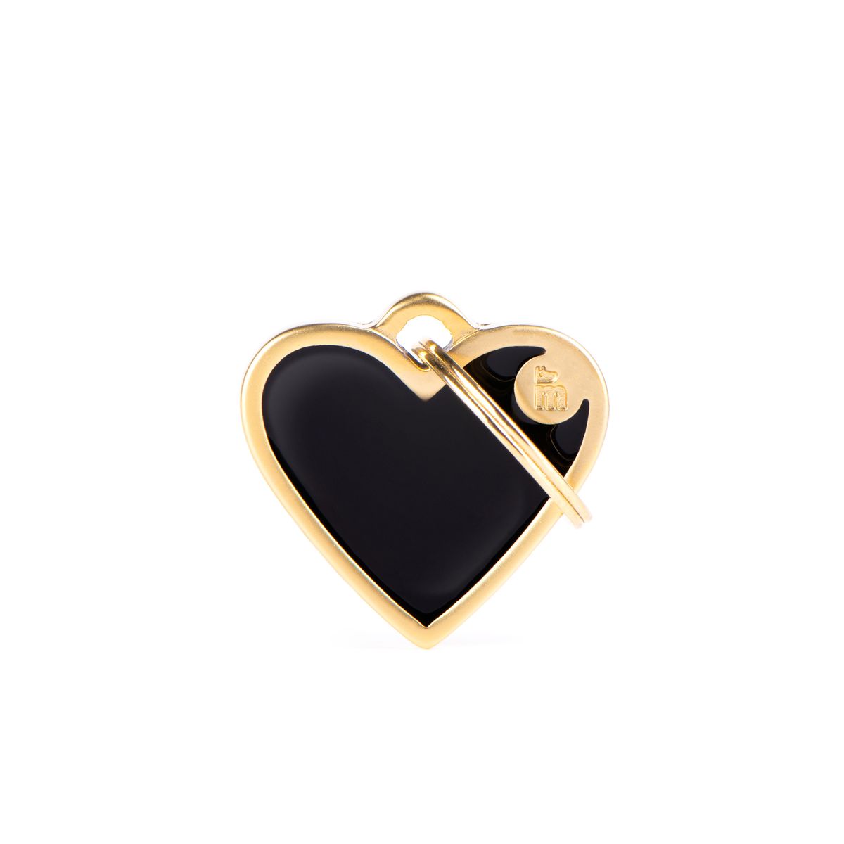 MyFamily Heart Logo ID Tag pour chiens en noir