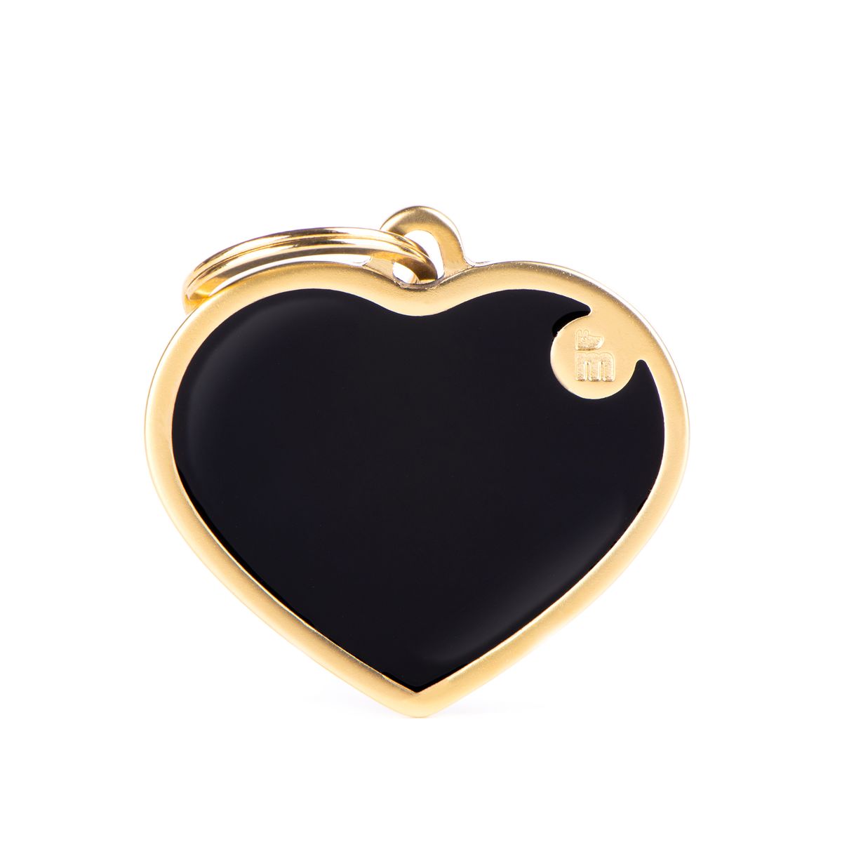 MyFamily Heart Logo ID Tag für Hunde in schwarz