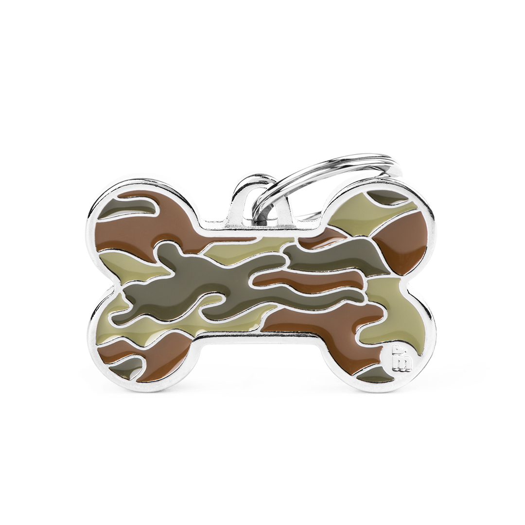 MyFamily Bone Camouflage ID-Tag in grün