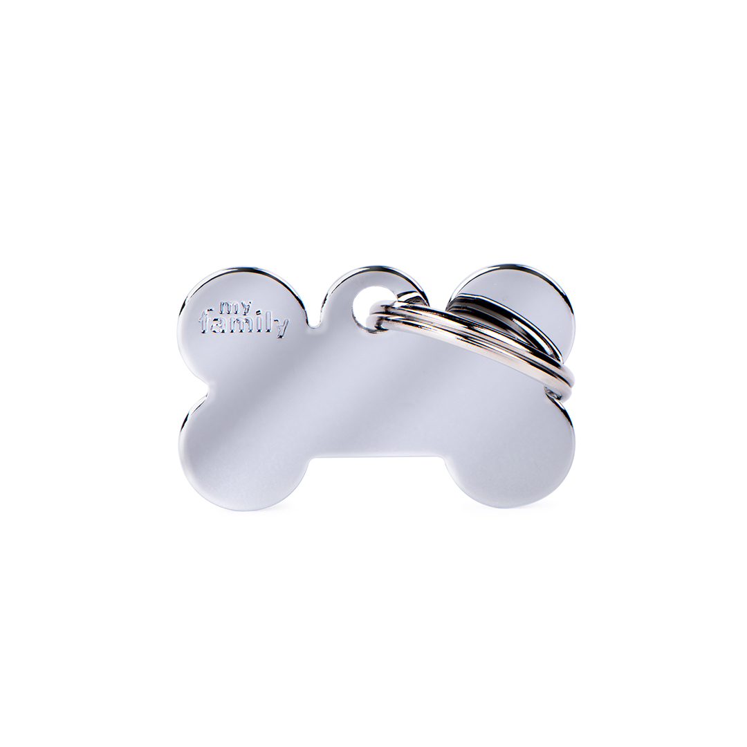 MyFamily Bone Chromed Brass ID-Tag