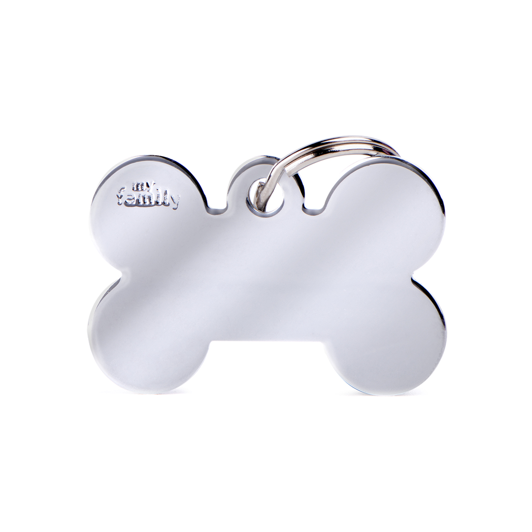 MyFamily Bone Chromed Brass ID-Tag
