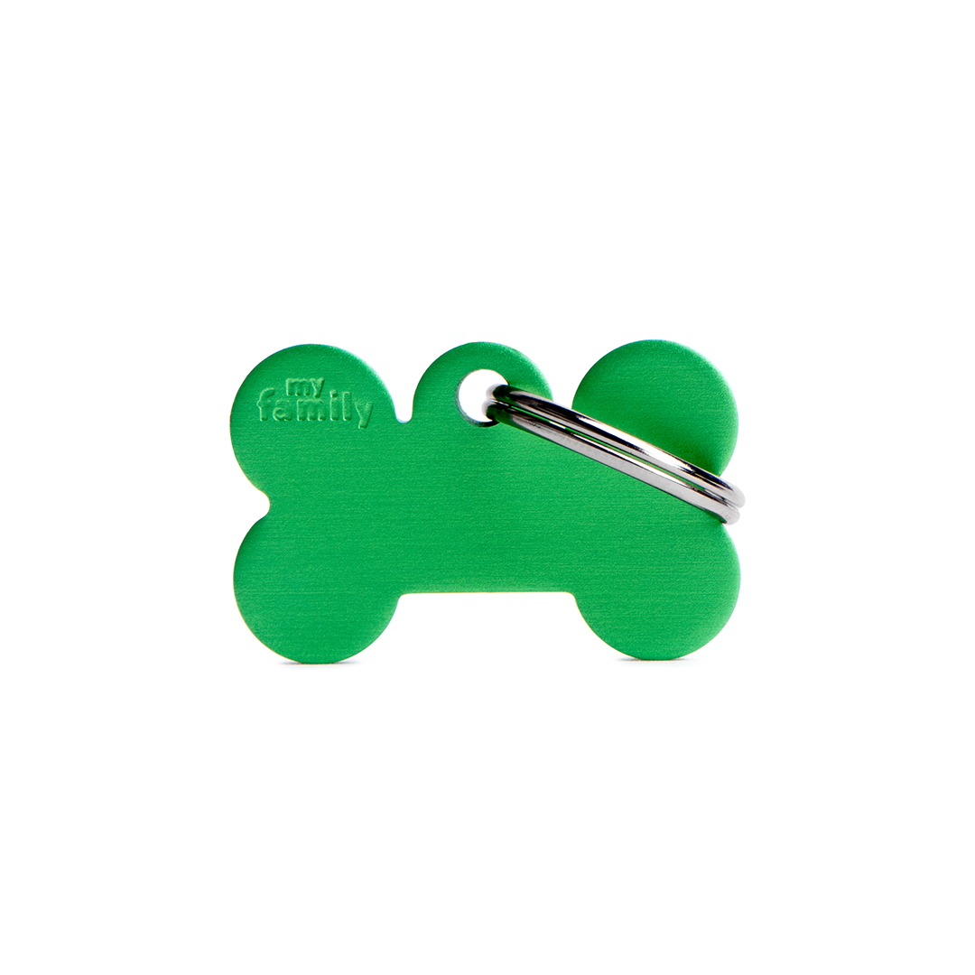 MyFamily Bone Aluminium ID-Tag in grün