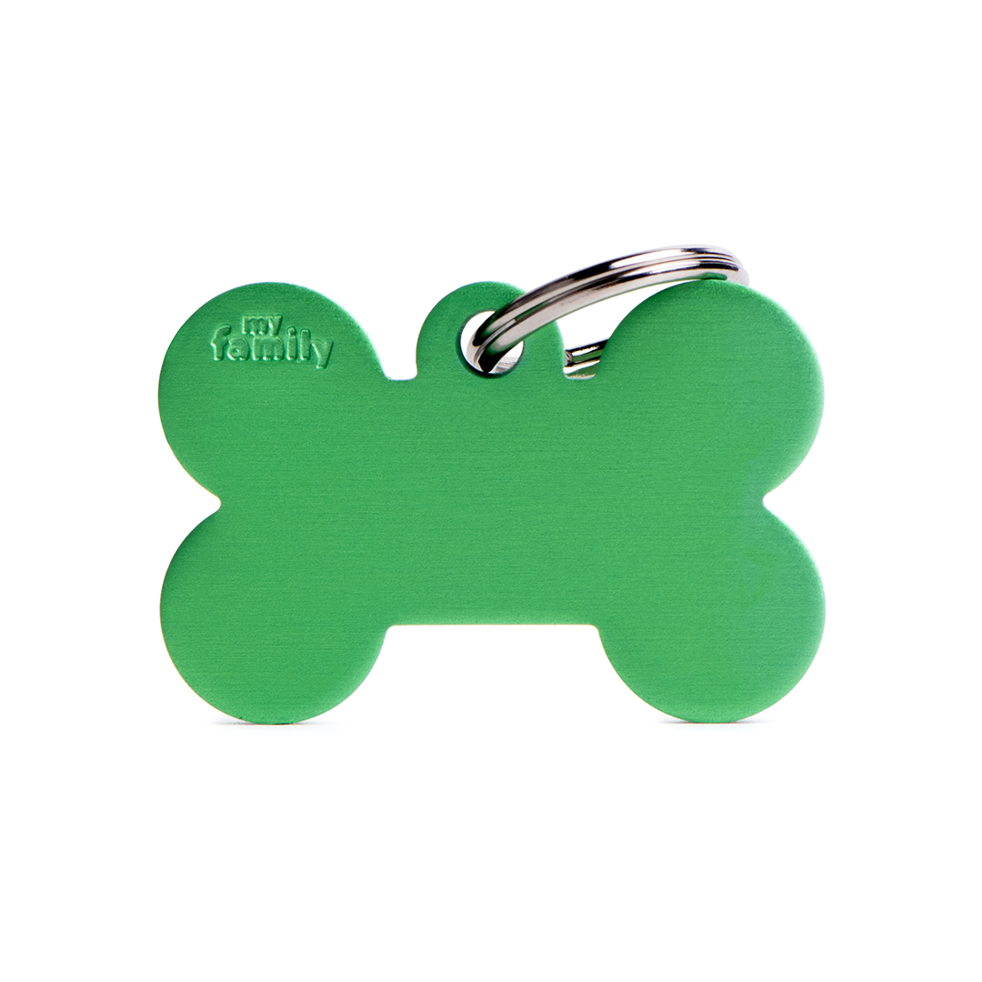 MyFamily Bone Aluminium ID-Tag in grün