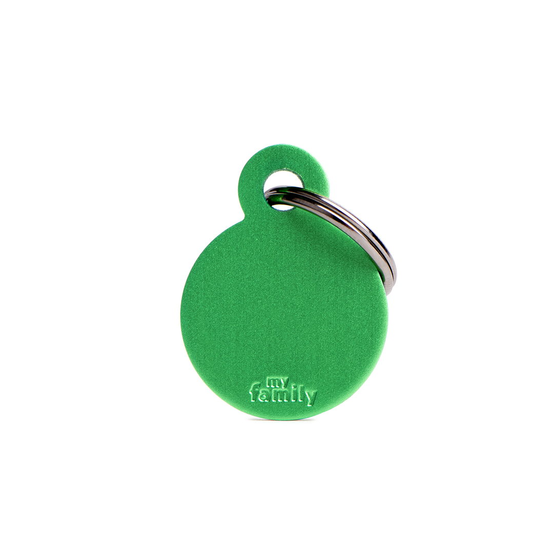 MyFamily Round Aluminium ID-Tag in grün