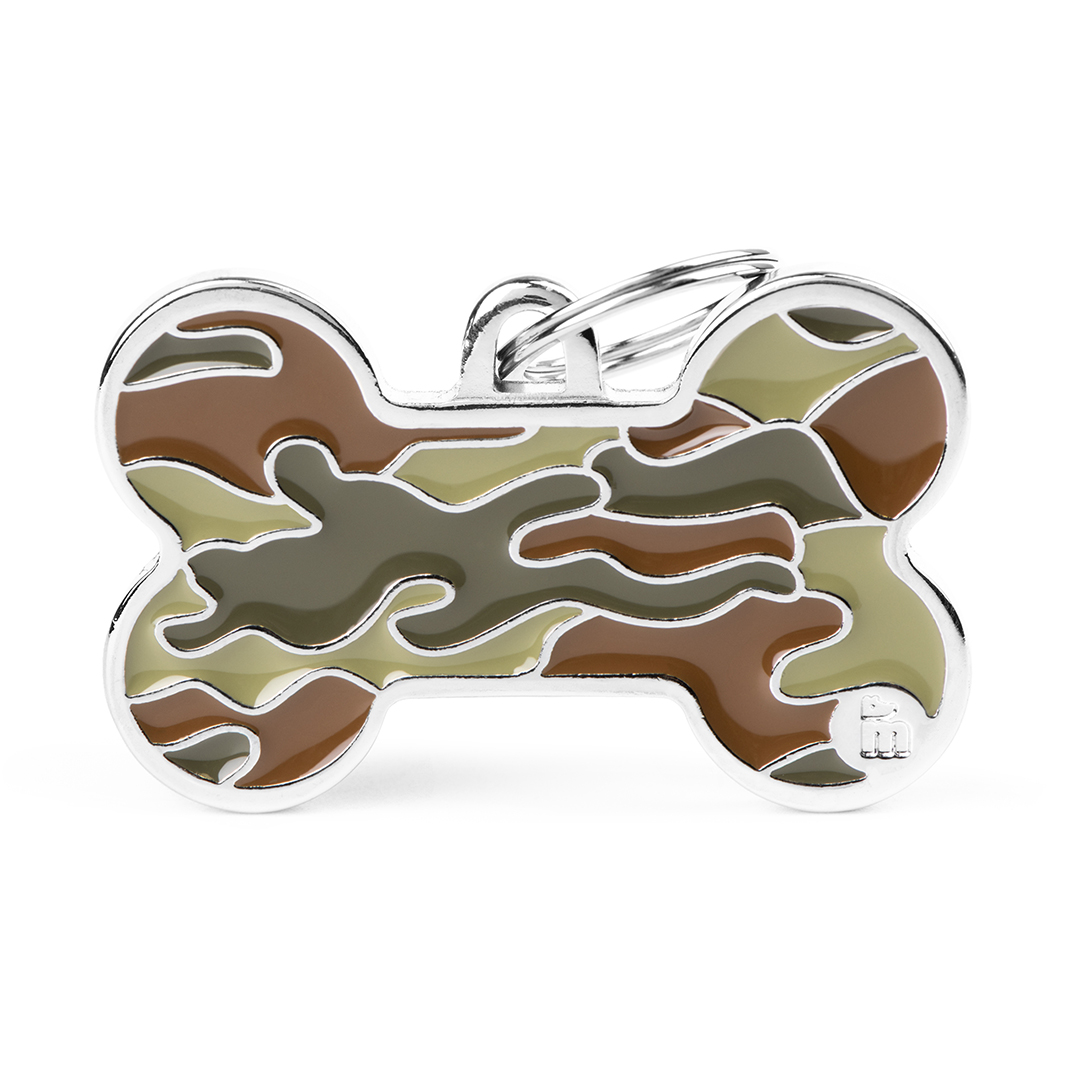 MyFamily Bone Camouflage ID-Tag in grün