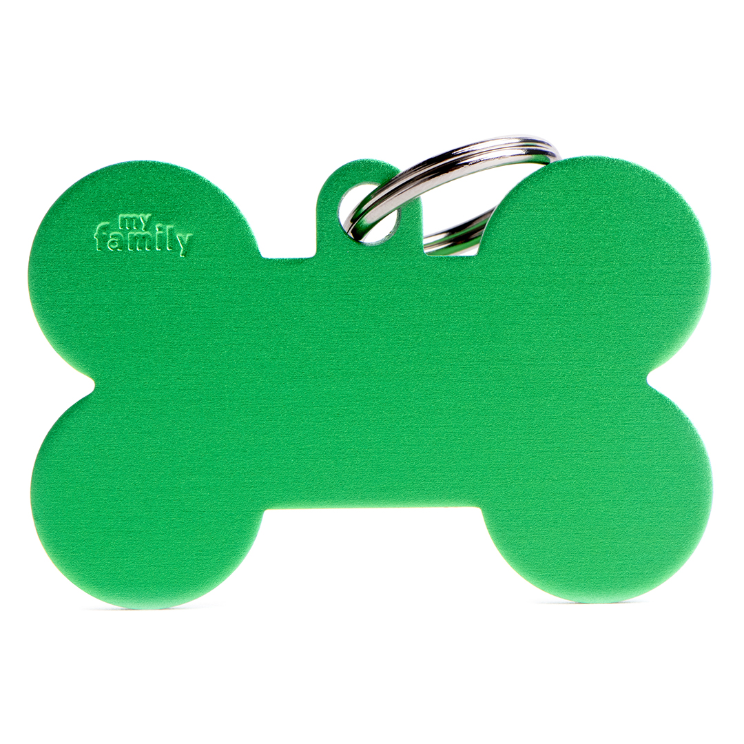 MyFamily Bone Aluminium ID-Tag in grün