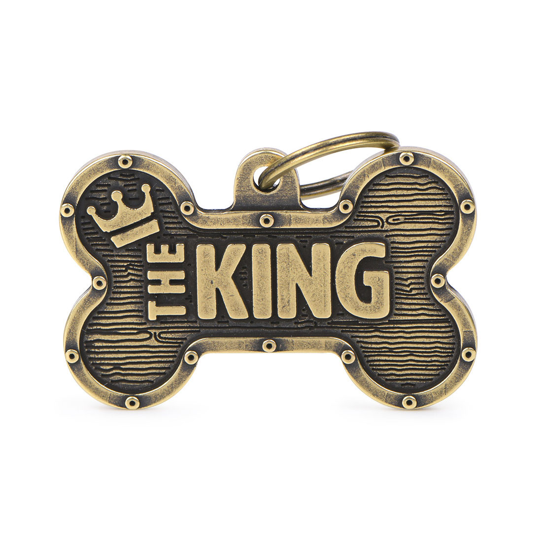 MyFamily Bone Bronx King ID Tag in gold